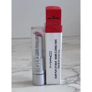 MAC Glow Play Lip Balm 453 Rouge Awakening 0.12oz/ 3.6 G Full Size NIB